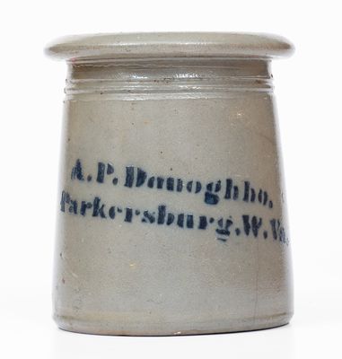 Scarce A.P. Donoghho / Parkersburg, WV Stoneware Canning Jar (Misspelled Name)