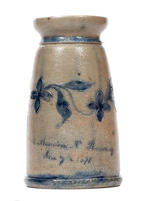 Important Stoneware Vase Made by Henry H. Remmey for His Wife, Philadelphia, 1871