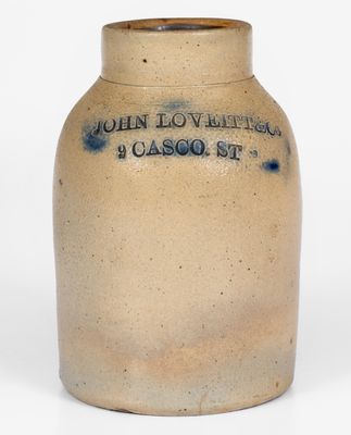 JOHN LOVEITT & CO. / 9 CASCO ST. Stoneware Oyster Jar