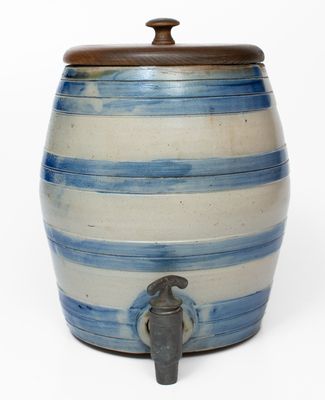 Stoneware Keg with Cobalt Bands, Northeastern U.S. origin