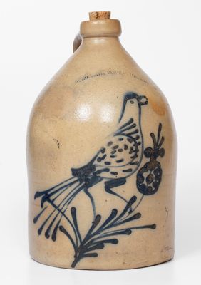 1 Gal. W. ROBERTS / BINGHAMTON, NY Stoneware Bird Jug