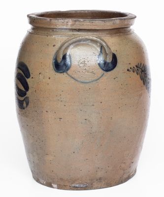 Rare and Fine G & A Black (Somerfield, PA) Four-Gallon Stoneware Jar