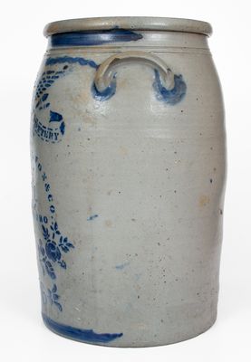 Fine 16 Gal. JAS. HAMILTON & CO. / GREENSBORO, PA Stoneware Eagle Jar