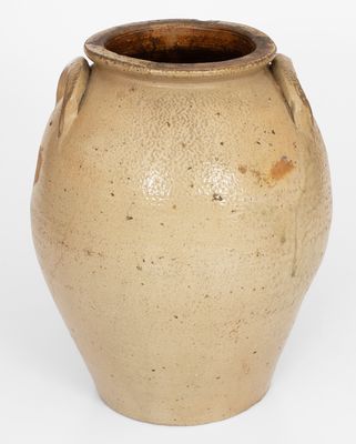 Attrib. Thomas Wilbur, Zanesville, Ohio Stoneware Jar w/ Incised Decoration