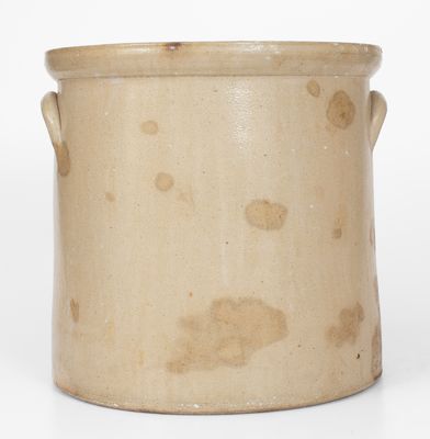 5 Gal. HAXSTUN & CO. / FORT EDWARD, NY Stoneware Crock w/ Floral Basket Decoration