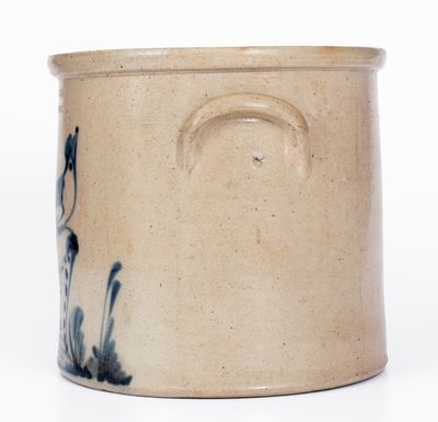 RIEDINGER & CAIRE / POUGHKEEPSIE, NY Stoneware Crock w/ Pheasant on Stump