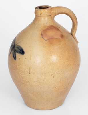 L. NORTON & SON / BENNINGTON, VT Stoneware Jug w/ Butterfly Decoration