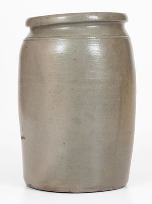 PALATINE POTTERY / PALATINE, W. VA Stoneware Jar w/ Stenciled Pear