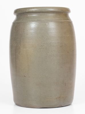 PALATINE POTTERY / PALATINE, W. VA Stoneware Jar w/ Stenciled Pear