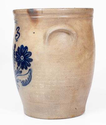 N. CLARK & Co / ROCHESTER, N.Y. Stoneware Crock w/ Floral Design