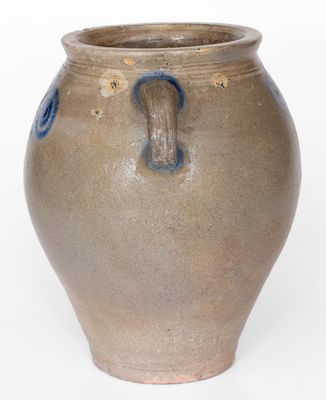 Rare Early Manhattan / NJ Stoneware Watchspring Jar, 18th century