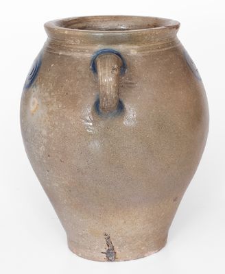 Rare Early Manhattan / NJ Stoneware Watchspring Jar, 18th century