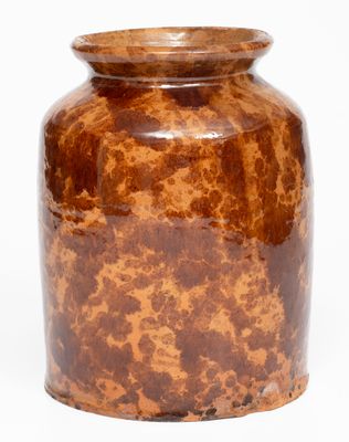 Manganese-Decorated Maine Redware Jar, circa 1840