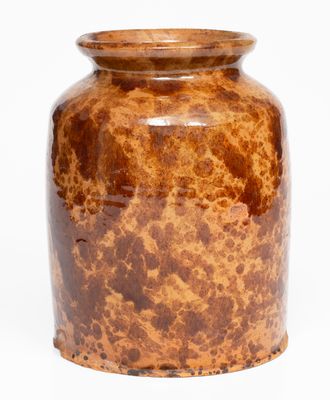 Manganese-Decorated Maine Redware Jar, circa 1840