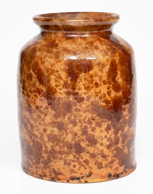 Manganese-Decorated Maine Redware Jar, circa 1840