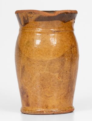 Glazed Redware Cream Pitcher, attributed to J. Eberly & Co., Strasburg, VA, circa 1890