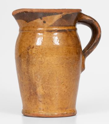 Glazed Redware Cream Pitcher, attributed to J. Eberly & Co., Strasburg, VA, circa 1890