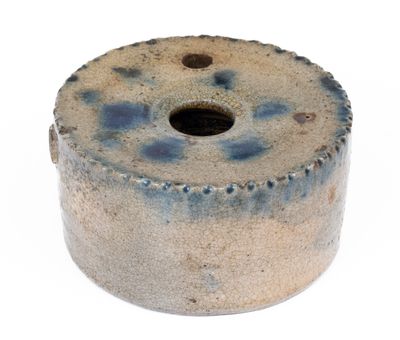 Cobalt-Decorated Stoneware Inkwell, Northeastern U.S. origin, second quarter 19th century