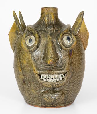 Unique and Important John Meaders Double Face Jug Inscribed 