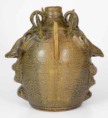 Unique and Important John Meaders Double Face Jug Inscribed 