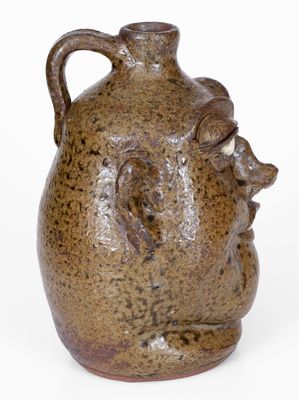 Lanier Meaders Face Jug, Signed and Dated 1987