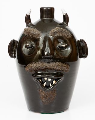 Evan Javan Brown, Sr. Devil Face Jug, circa 1985