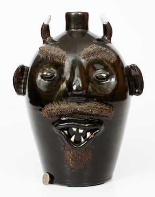 Evan Javan Brown, Sr. Devil Face Jug, circa 1985