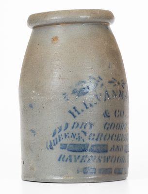 Rare Ravenswood, West Virginia Advertising Stoneware Jar, Western PA origin