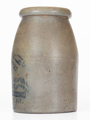 Rare Ravenswood, West Virginia Advertising Stoneware Jar, Western PA origin