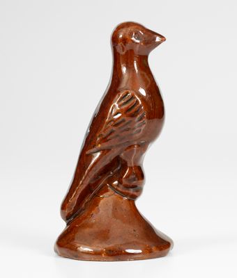 Rare Glazed attrib. John Bell (Waynesboro, PA) Redware Figure of a Bird