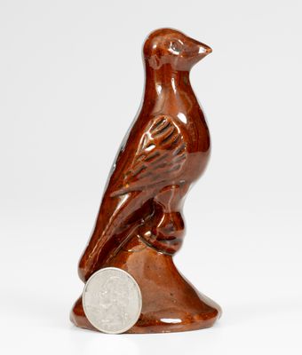 Rare Glazed attrib. John Bell (Waynesboro, PA) Redware Figure of a Bird