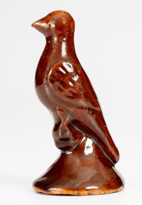 Rare Glazed attrib. John Bell (Waynesboro, PA) Redware Figure of a Bird