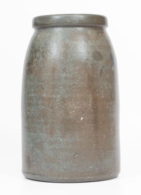 Scarce Jackson Courthouse, WV Stoneware Advertising Canning Jar, made in Greensboro, PA