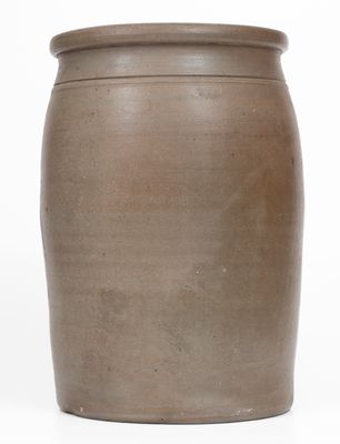 Rare Two-Gallon Stoneware Jar w/ Ravenswood, WV Advertising, Greensboro, PA, c1875