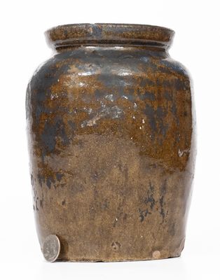 Edgefield, South Carolina Stoneware Jar w/ B.F. Landrum Cross