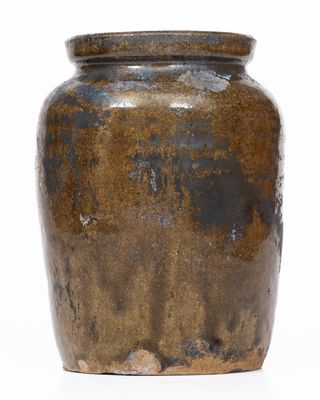 Edgefield, South Carolina Stoneware Jar w/ B.F. Landrum Cross