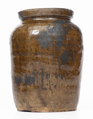 Edgefield, South Carolina Stoneware Jar w/ B.F. Landrum Cross