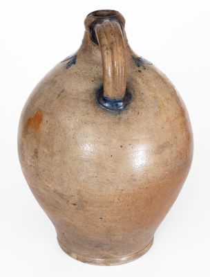 Extremely Rare and Important Early Thomas W. Commeraw Stoneware Jug, COERLEARS HOOK / N. YORK