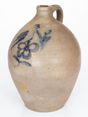 Fine Two-Gallon Northeastern Incised Bird Jug, probably Troy, New York