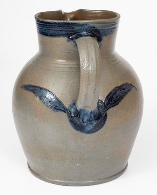 Very Rare Henry Remmey, Baltimore, MD Stoneware Incised Bird Pitcher, c1825