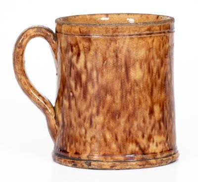 Glazed JOHN BELL (Waynesboro, PA) Redware Mug, circa 1840-80