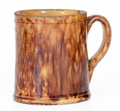 Glazed JOHN BELL (Waynesboro, PA) Redware Mug, circa 1840-80