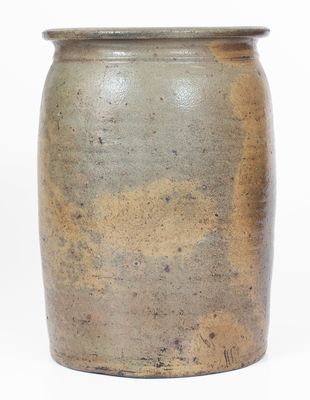 Scarce Two-Gallon Stoneware Jar w/ Stenciled Eagle Motif, probably West Virginia