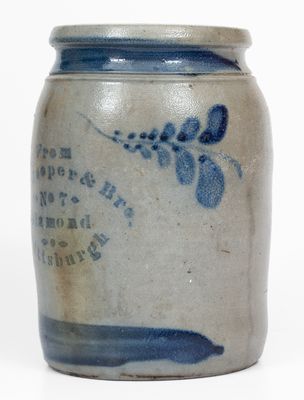 Pittsburgh, Pennsylvania Stoneware Advertising Jar, circa 1875