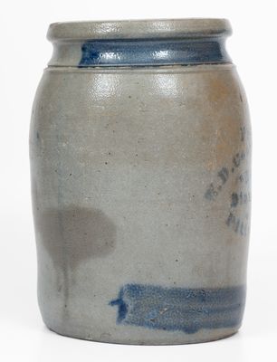 Pittsburgh, Pennsylvania Stoneware Advertising Jar, circa 1875