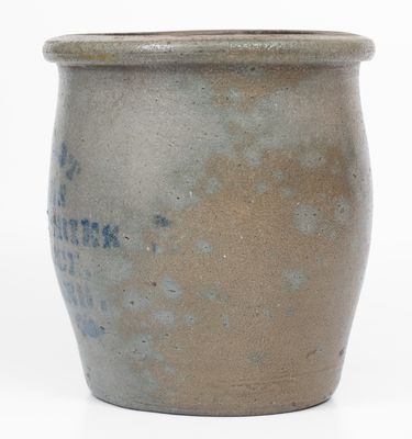 Cumberland, Maryland Stoneware Advertising Jar, Western PA origin, c1875