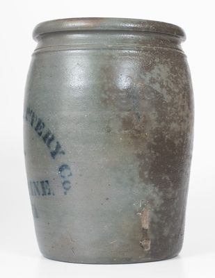 PALATINE POTTERY Co. / PALATINE. / W. VA Stoneware Jar w/ Stenciled Horse