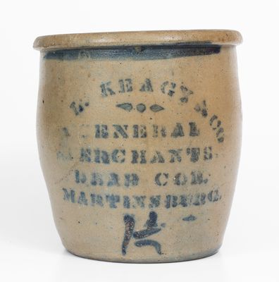 Martinsburg, West Virginia Stoneware Advertising Jar