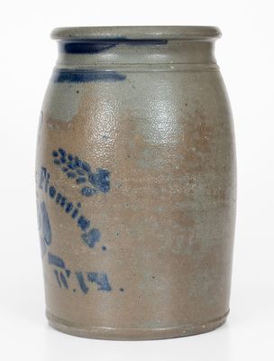 Two-Gallon Wilkinson & Fleming / Shinnston W. VA. Cobalt-Decorated Stoneware Jar