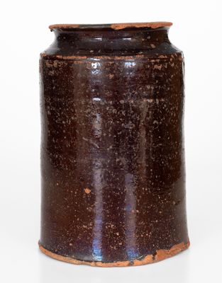 Extremely Rare H. STEPHENS Redware Jar, probably Western PA origin